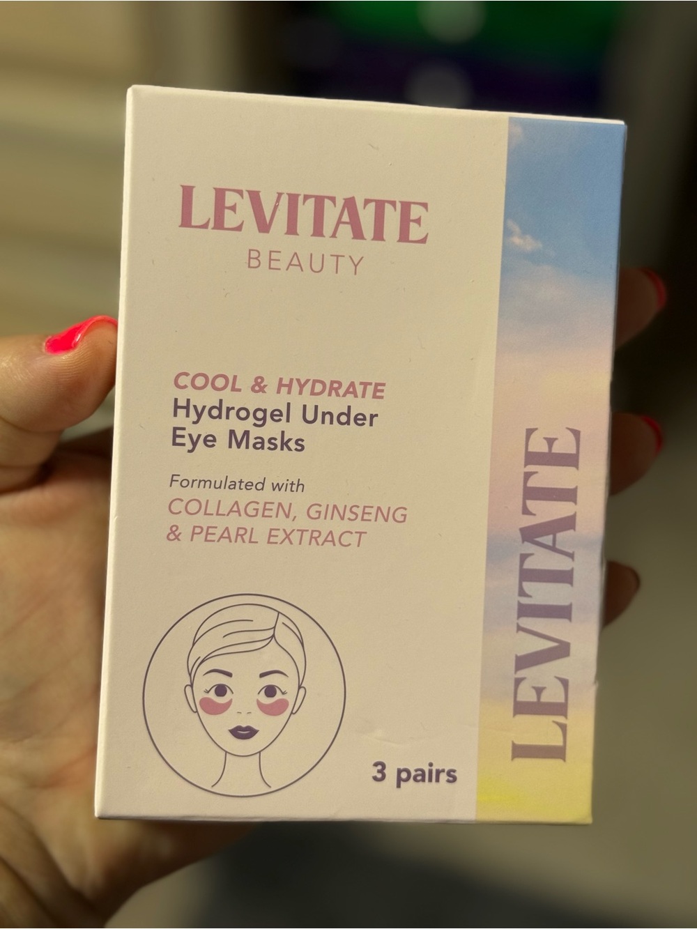 Cool & Hydrate Hydrogel Under Eye Masks — Pink